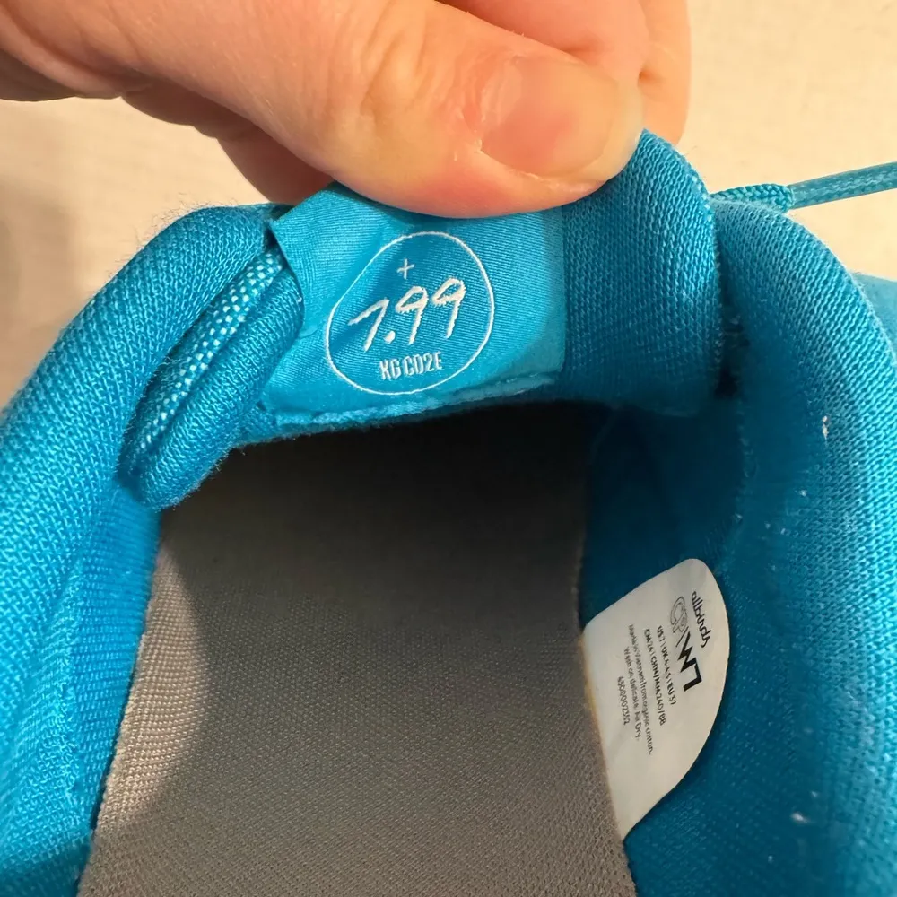 Allbirds Teal Blue Canvas Pacer ReRun Lace Up Sneaker Womens 7 Athletic - Image 7