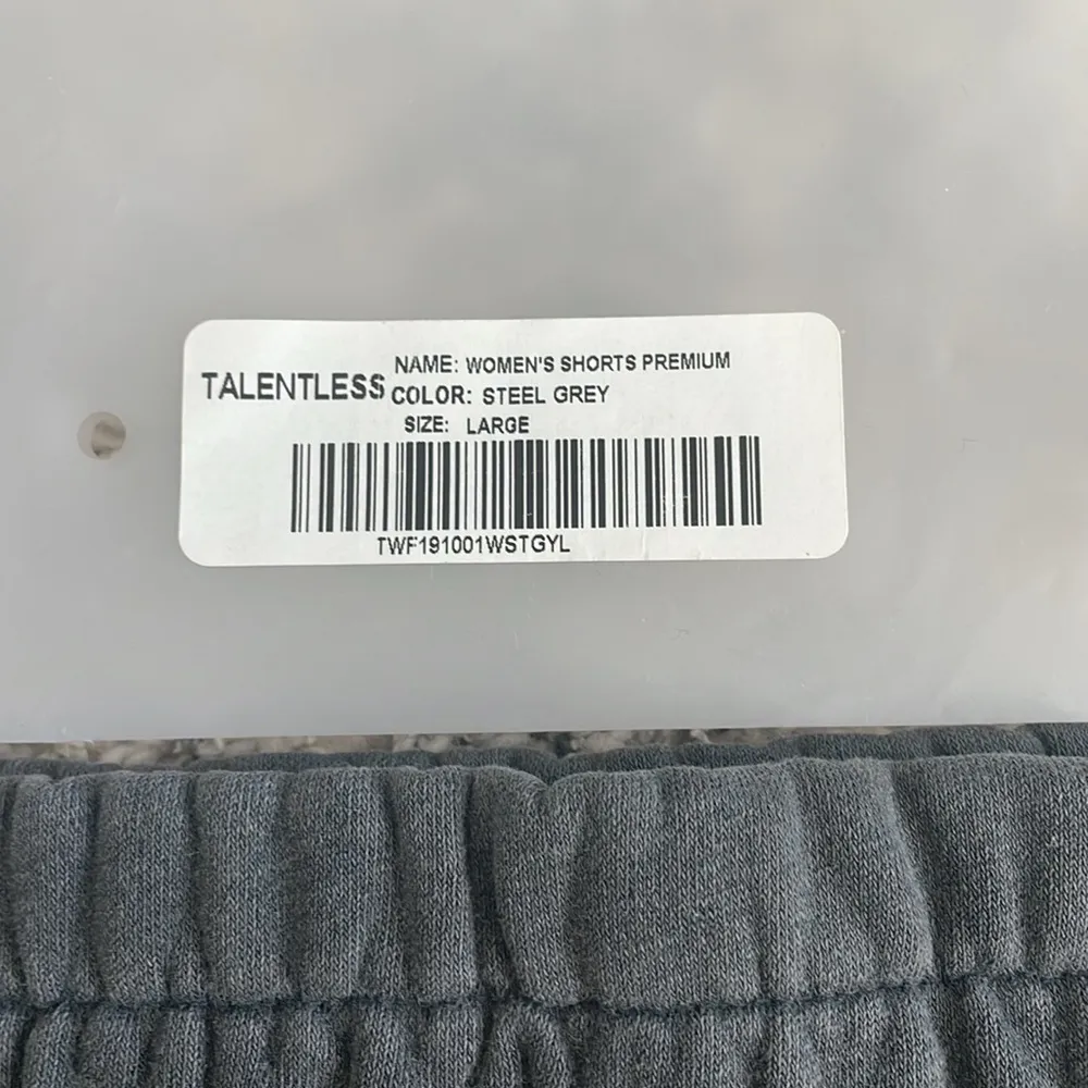 NWT Talentless Cotton Fleece Boxing Shorts Steel Grey Size Large - Image 7