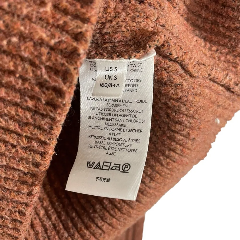 Urban Outfitters Textured Knit Button Cropped Cardigan in Brown Size S - Image 7