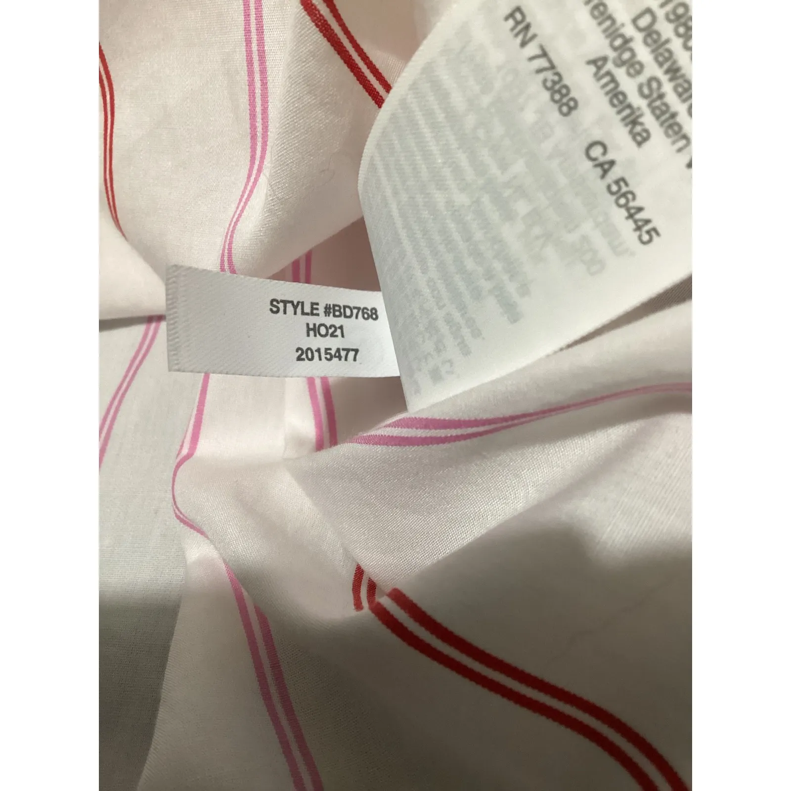 J. Crew Classic Fit Pink Red Stripe Button Down Shirt Women Size 4 - Image 8