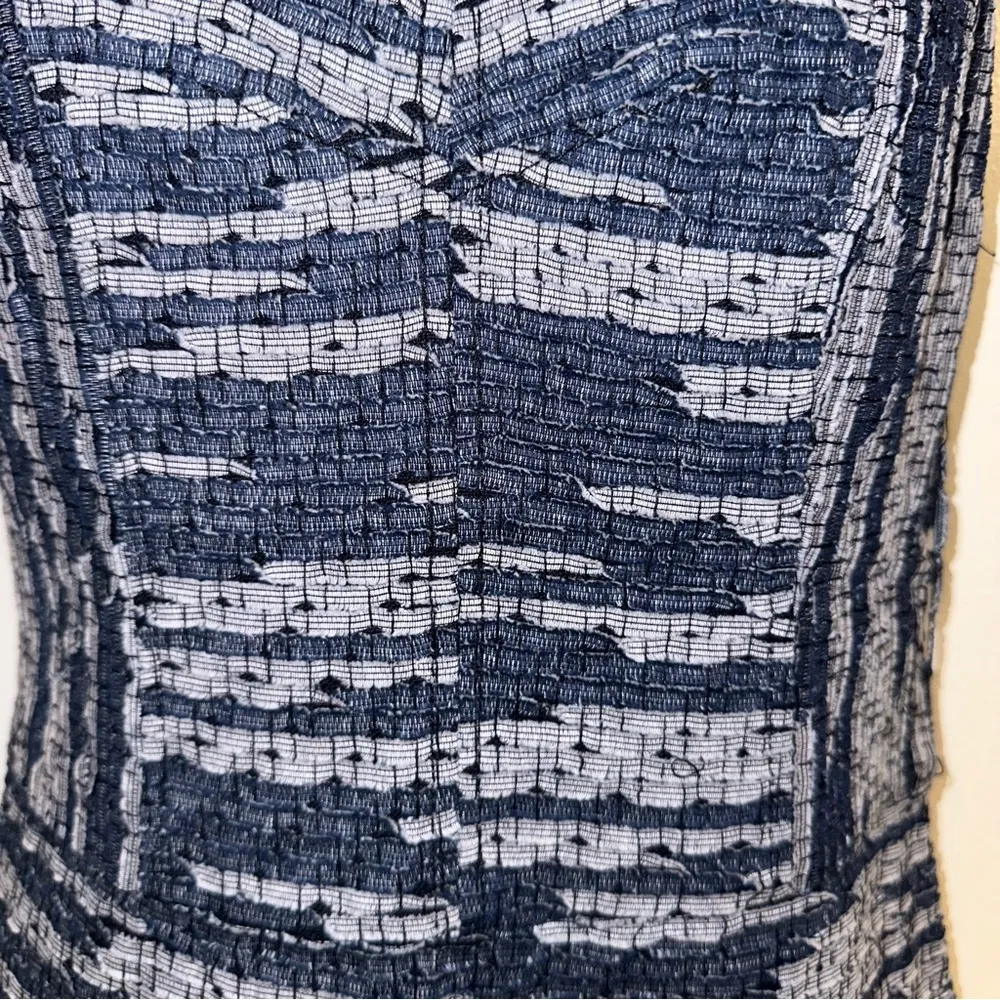 DEREK LAM Striped Jaquard Knee-Length Sheath pencil Dress Size 0 Silk Lined 🆕 - Image 5