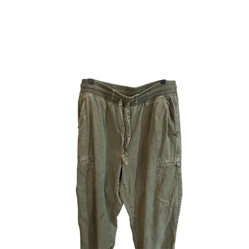 Aerie Lightweight Cargo Jogger Front & Side Pockets Drawstring Utility Size L - Image 9