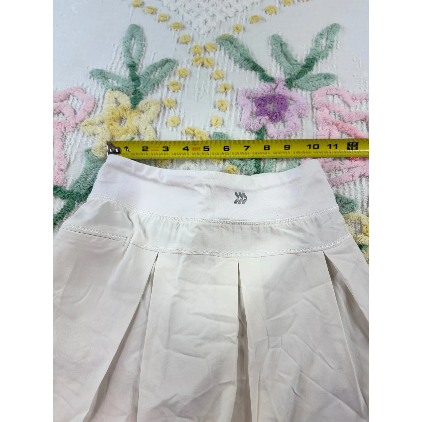 All in Motion Womens Tennis Skirt Pleated Athletic‎ Skort Cream M 7 8 - Image 4