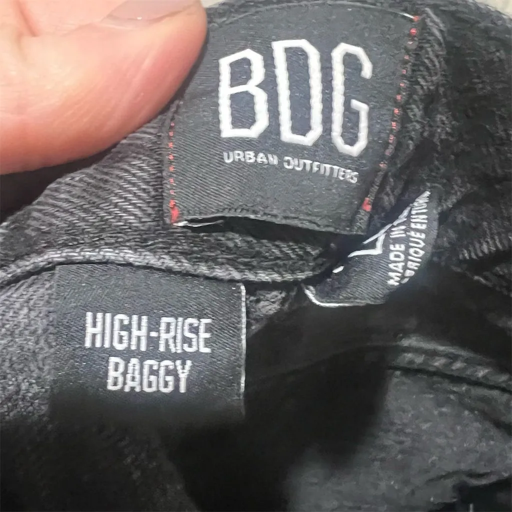 BDG Urban Outfitters Women's High-Rise Baggy Distressed Jeans 26 Black - Image 7