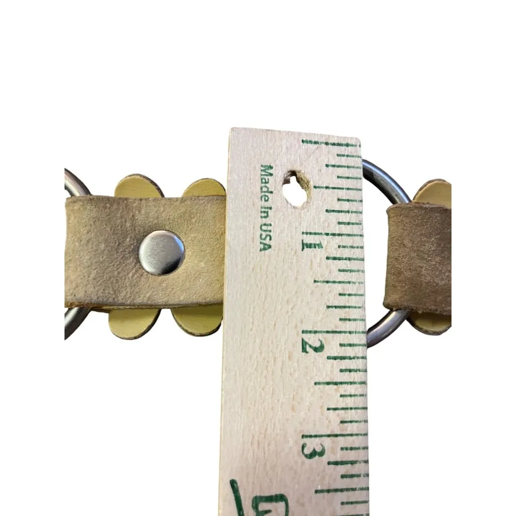 Retro Hippie Floral Suede Chain Belt Boho Festival Western Used Womens 38” - Image 11