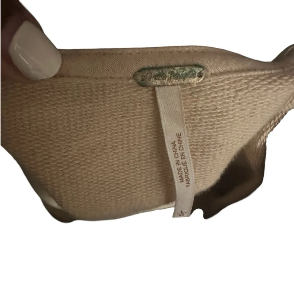 Free People James Pullover Sweatshirt Beige Size L NWT Western Festival Cowgirl - Image 4