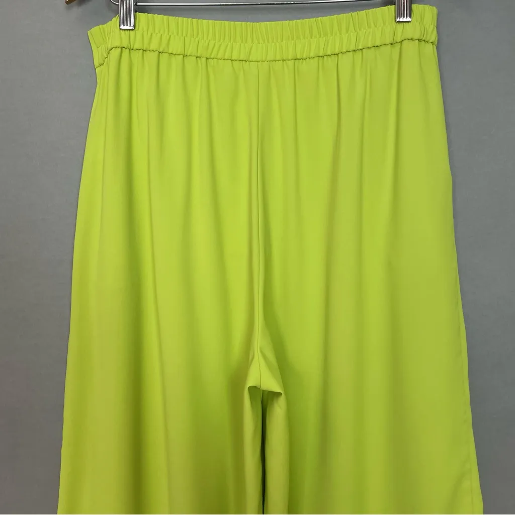Haute Monde Wide Leg Pants Neon Women Size XL Party Going Out Flowy Polyester - Image 5