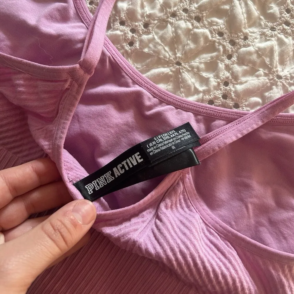 PINK Active Victoria Secret VS Pink Seamless Sports Bra Womens Small S - Image 4