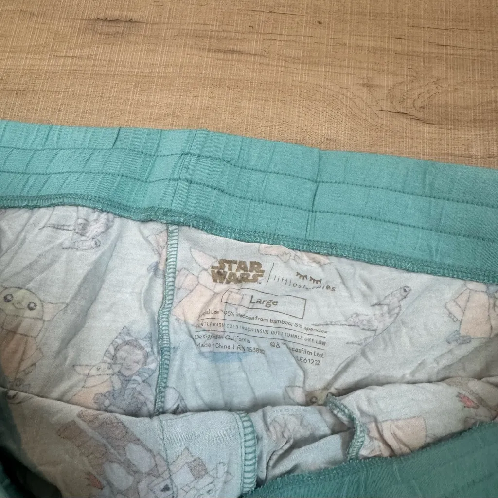 Women’s Little Sleepies Grogu And Friends Star Wars Pajama Pants Size Large Blue - Image 2