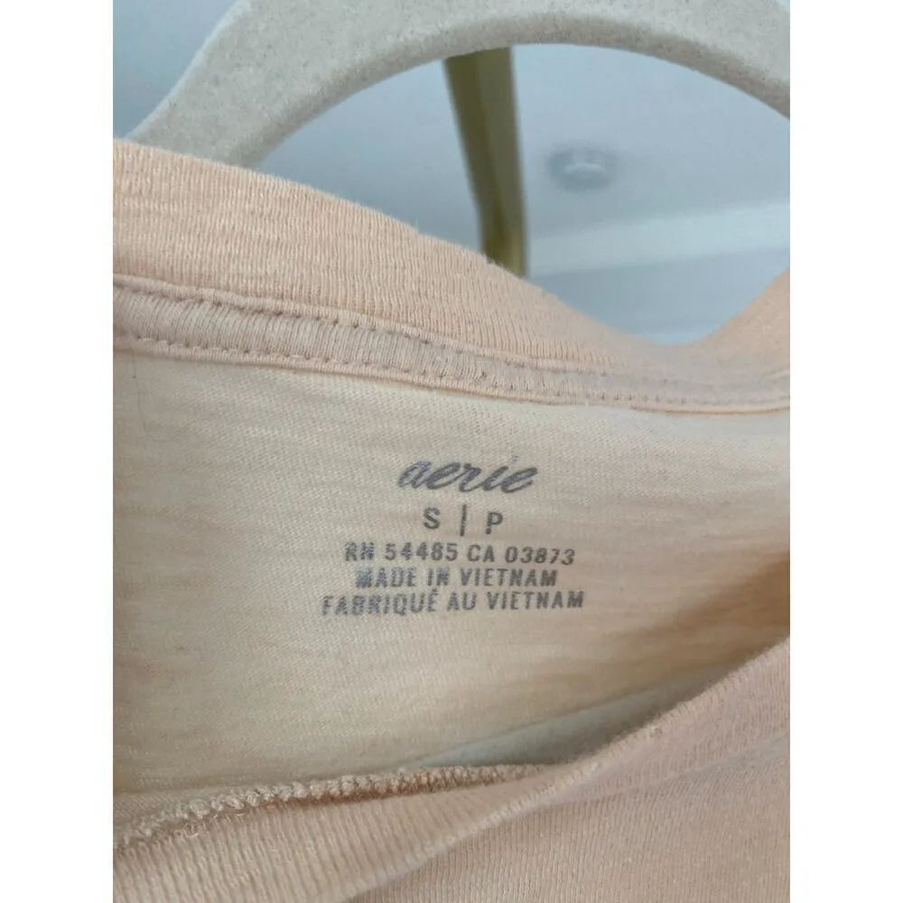 Aerie Graphic Long Sleeve Tee Soft Girl Cozy Relaxed Fit Y2K  Loungewear Boho 90 - Image 5