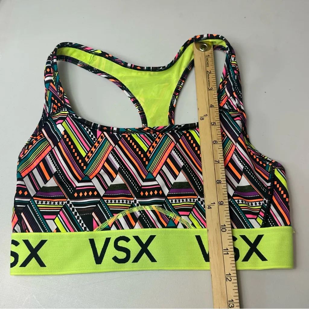 VSX Sports Women’s Geometric Colorful Unpadded Classic Racerback Bra Size Small - Image 7