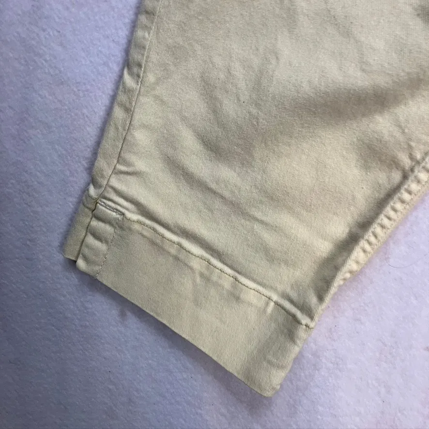 Levi Strauss Signature Womens Stretch Cropped Capris Pants Belted Yellow Size 10 - Image 8