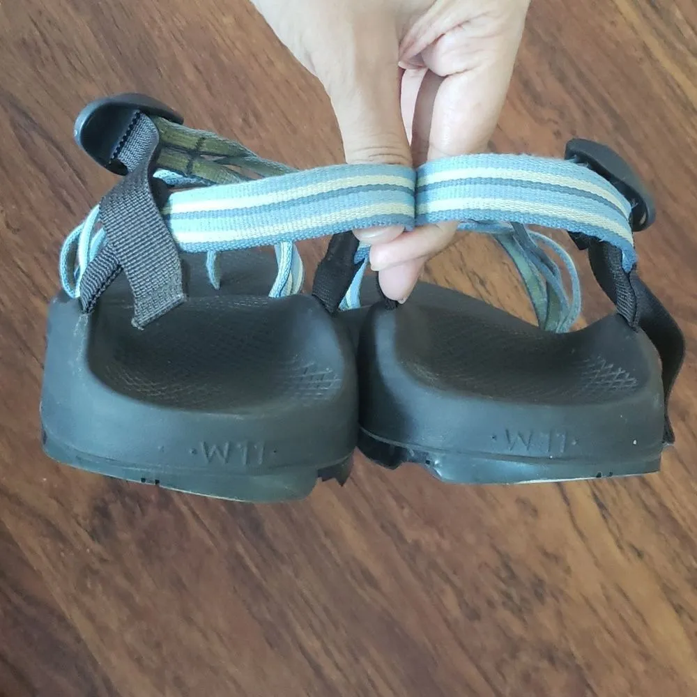 Chacos Blue Green Strap Vibram Hiking Sandals Size 11 - Image 4
