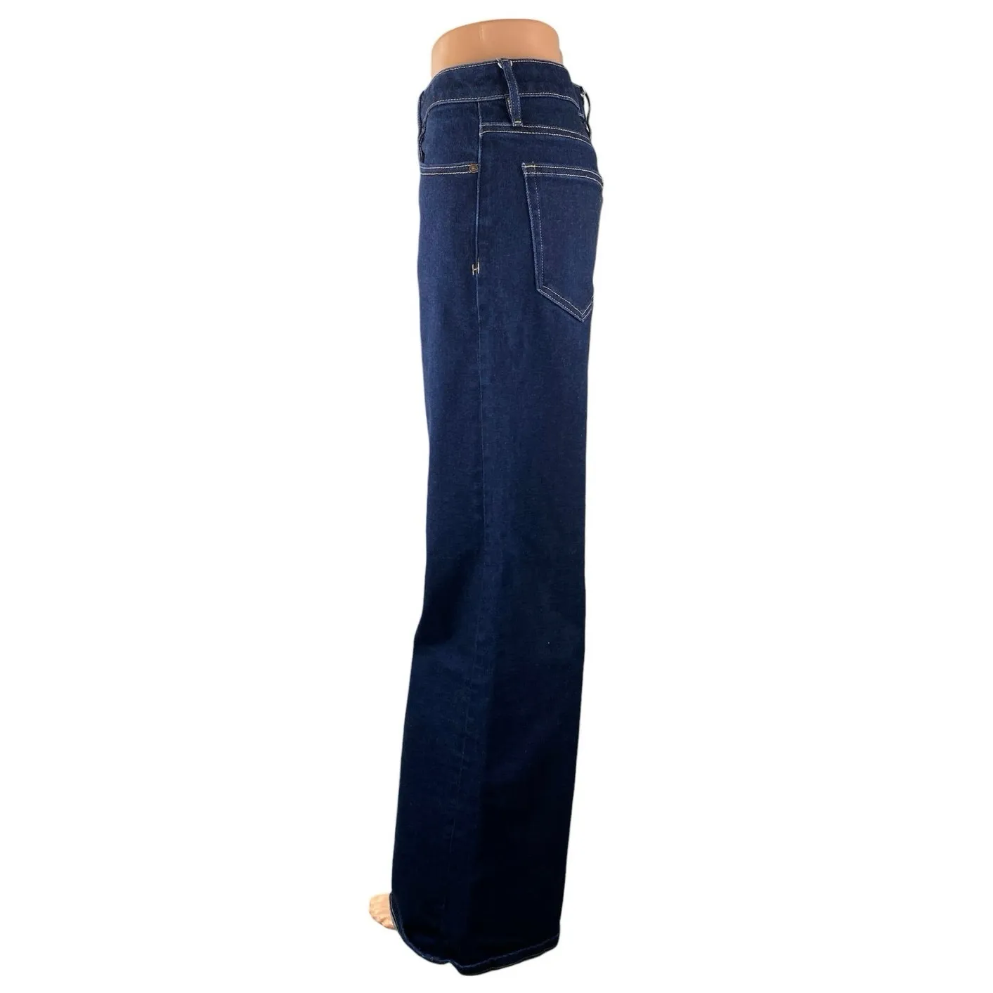 Hidden Women Blue Dark Wash High Rise Wide Leg Baggy Palazzo Denim Jeans Size 31 - Image 2