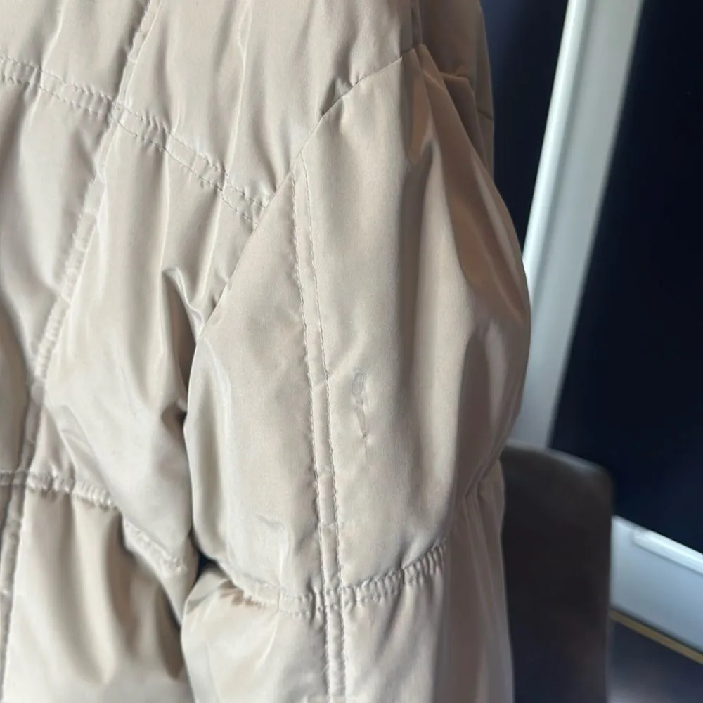 Vintage Beige Hooded Puffer Coat 725 Originals Mid Length Size EU44 (L/XL) *READ - Image 13