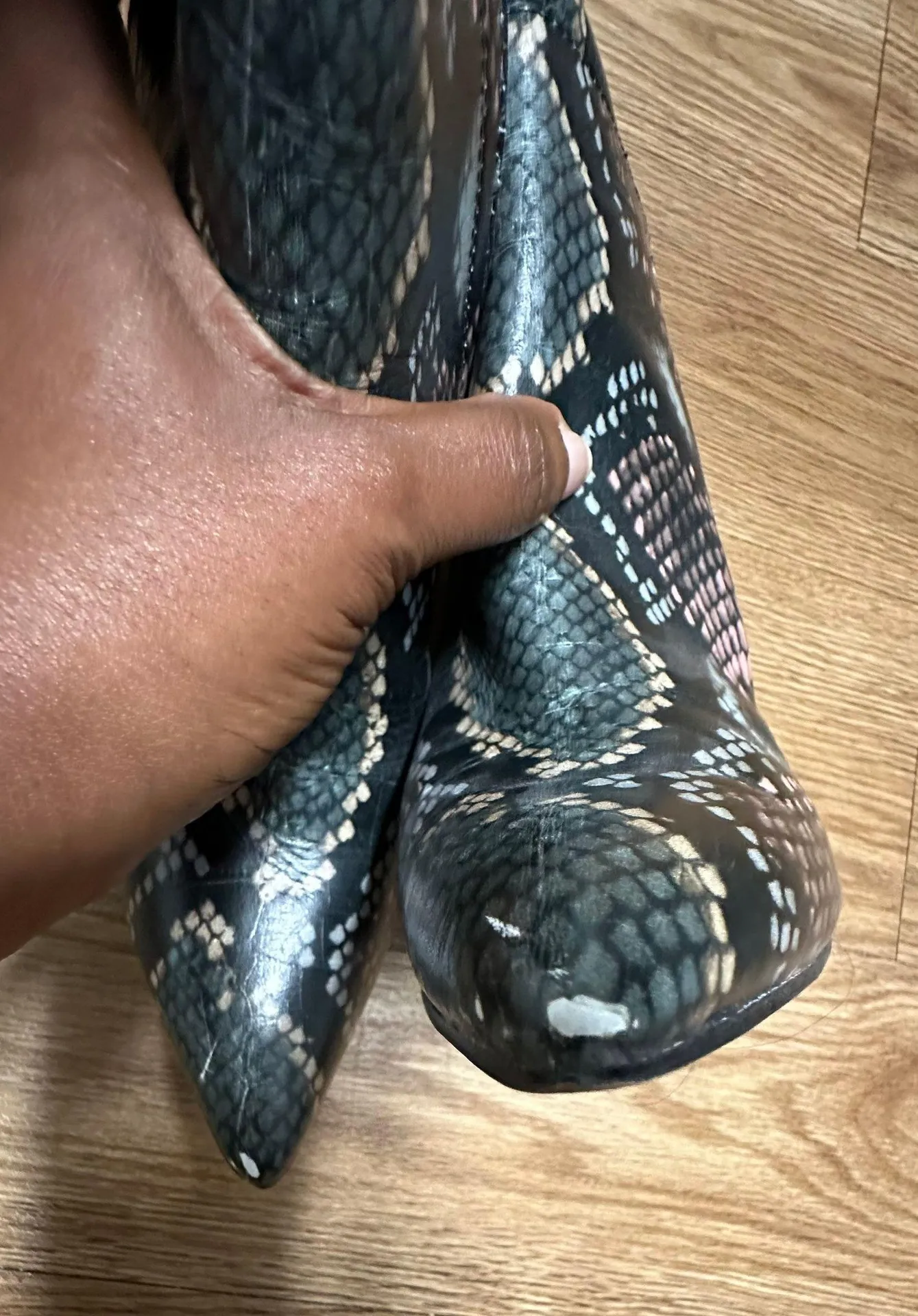 Sam Elderman Snake skin knee length boots   - Image 6