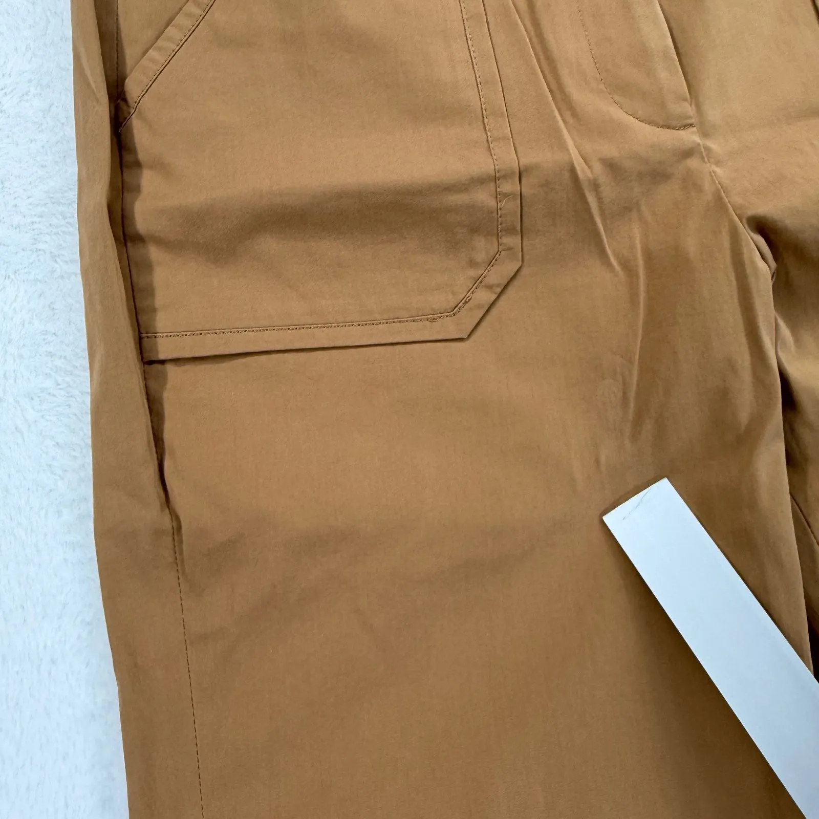 Veronica Beard Size 6 Brown Pants High Rise Straight‎ Leg Utility Pockets READ - Image 7