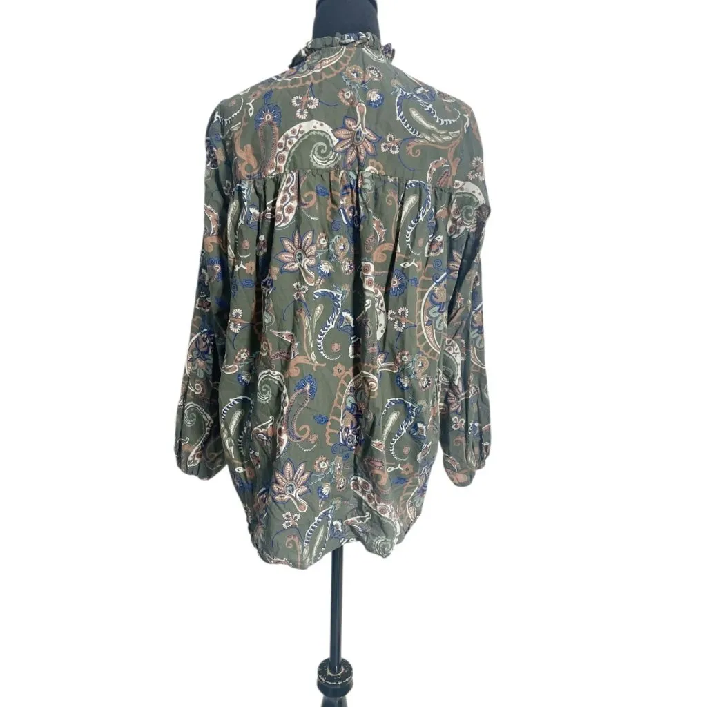 Mille Resort & Travel Size Large Top Blouse Paisley Boho - Image 5