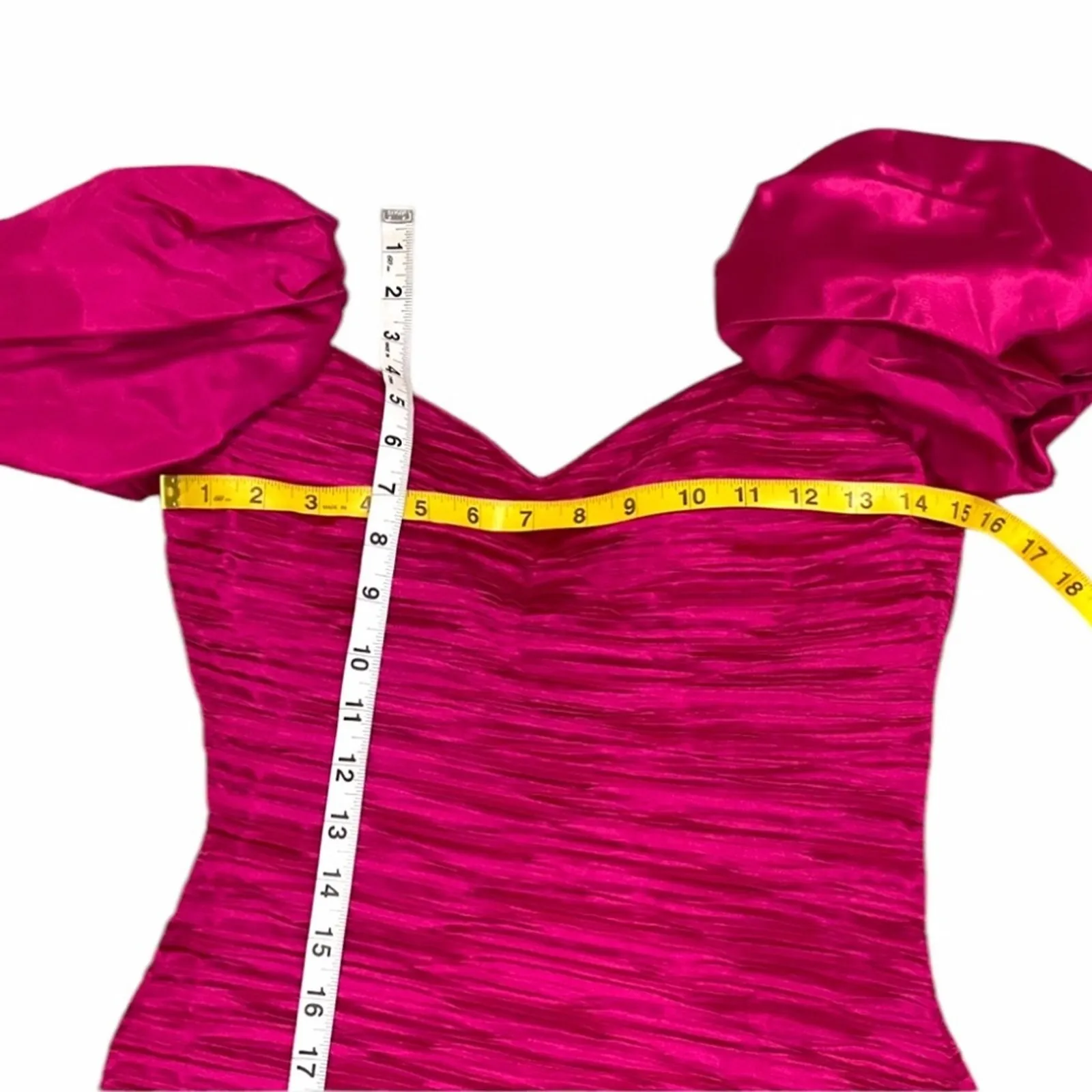 Vintage Cocktail Dress XS Semi Formal Party Pink 80s Valentine's Day Jewel RARE - Image 11