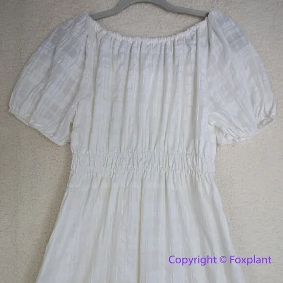 New! Madewell Sophia Midi‎ Dress in Seersucker Check, size M - Image 11