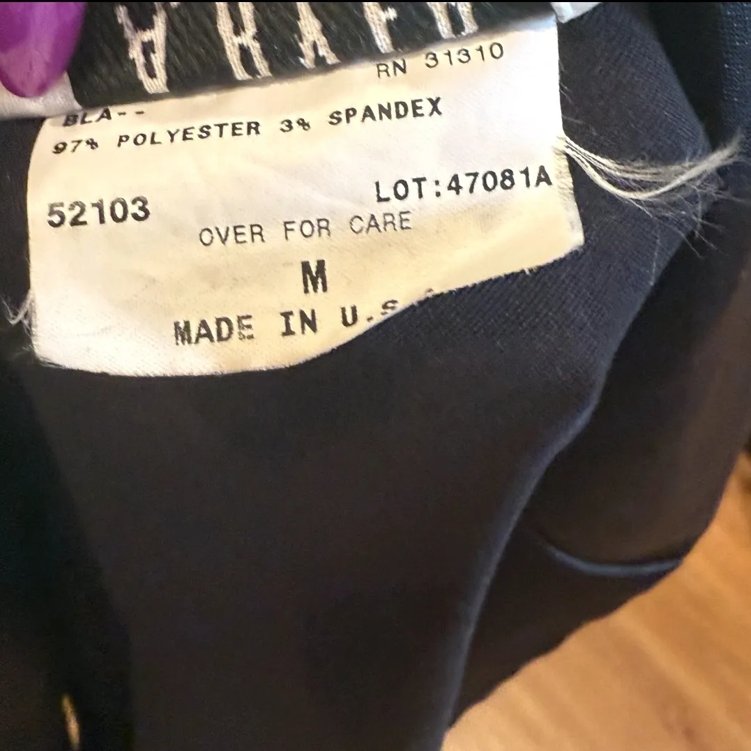 A Byer Women’s Sz M  Solid Black Blazer Career Casual Preppy - Image 6