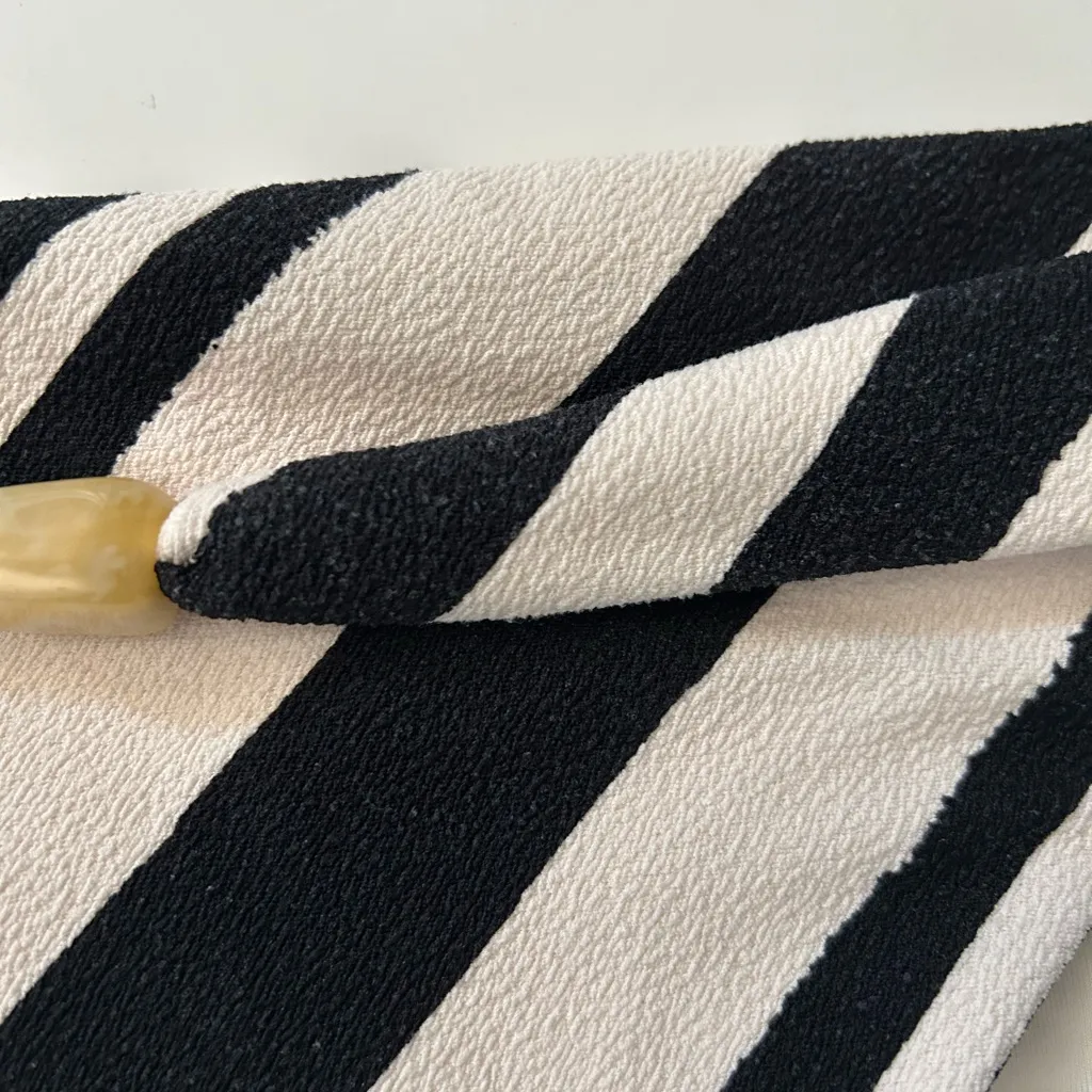 Vitamin A Terra High Waist Bottom - Sandbar Stripe Crepe Texture sz M - Image 5