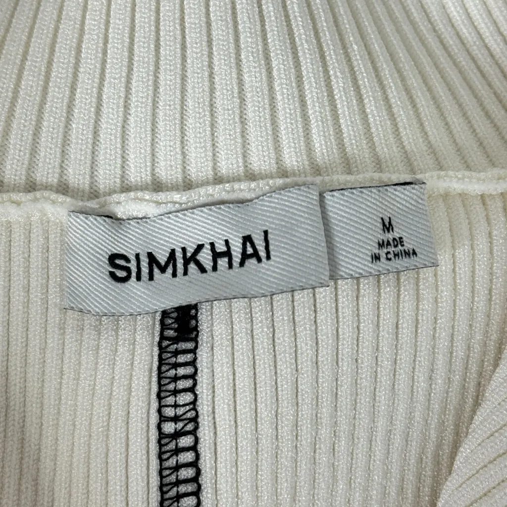 Simkhai Beckie Rib Sweater in Ivory Size M - Image 7