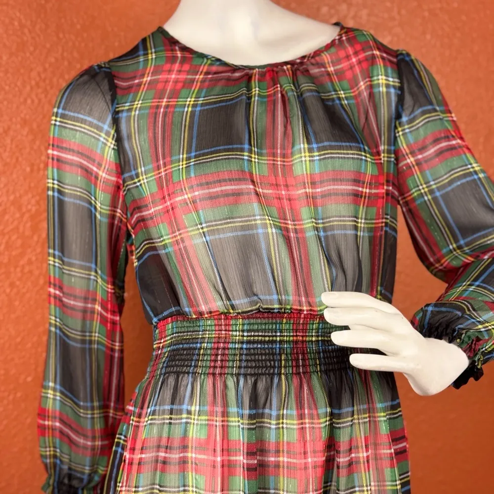 J Crew Cinched-waist dress in Stewart tartan Size small. A9 - Image 5