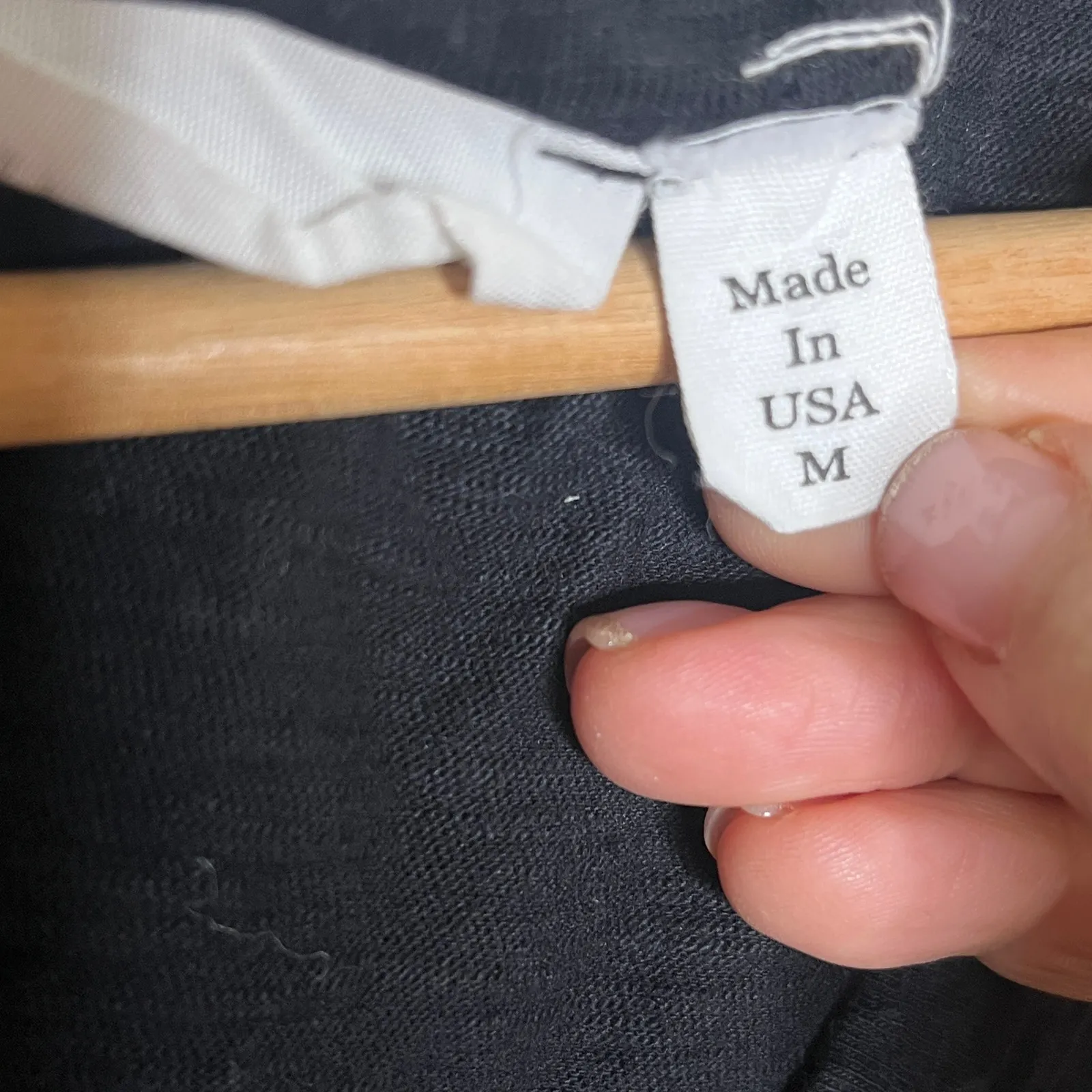 Wilt Shrunken Boyfriend Tee Minimalist Casual Slub Cotton Women Black Medium - Image 3