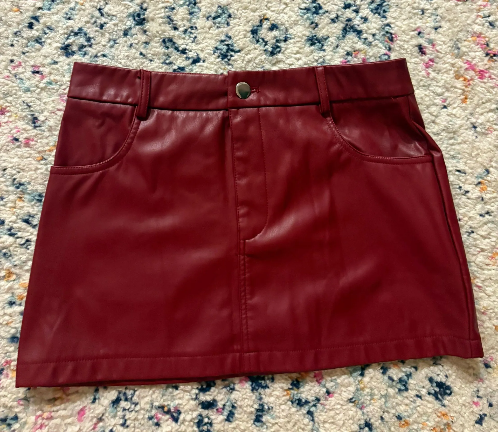Red Leather Skirt - Image 2