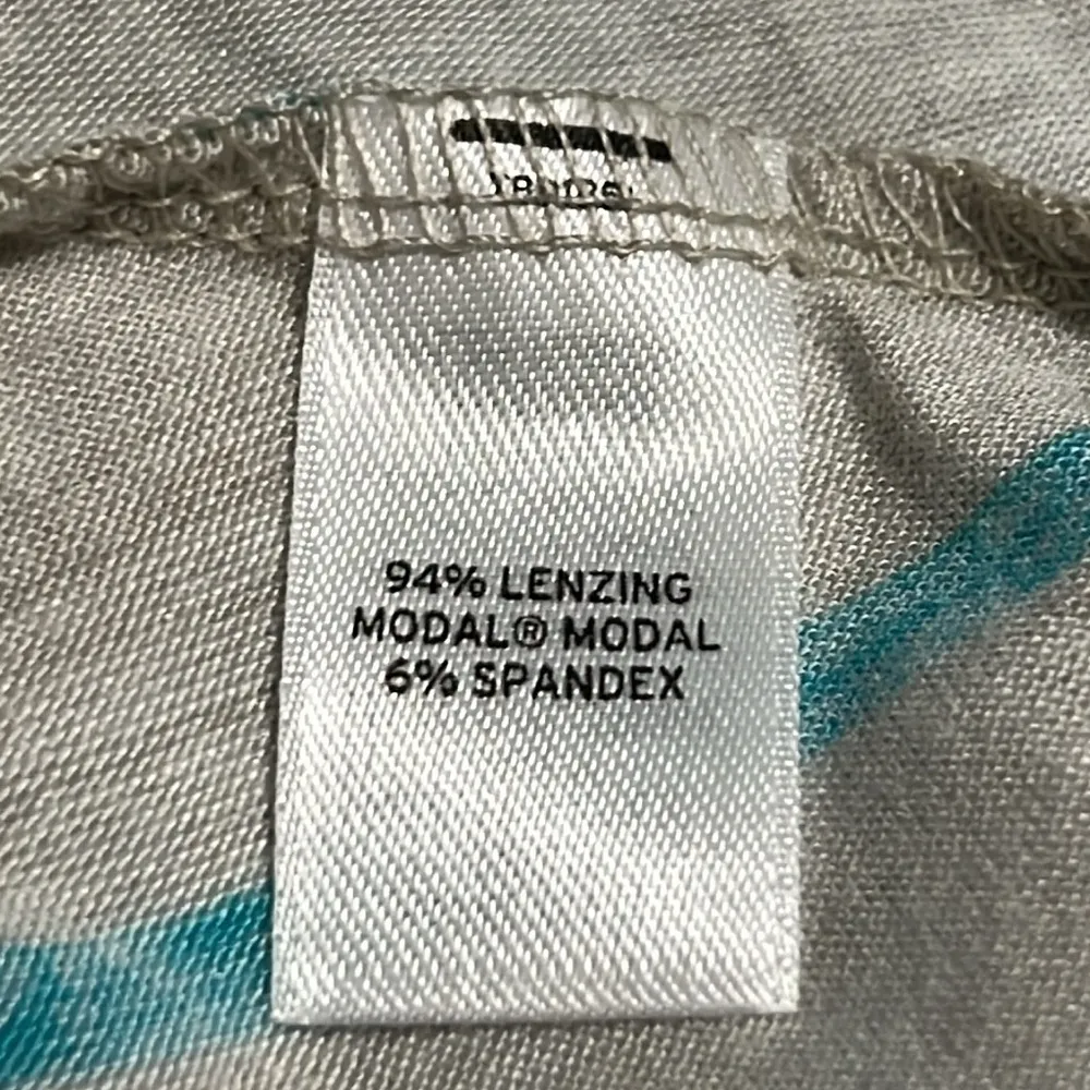 NORDSTROM Stem women's size small hi low skirt aqua plummage striped super soft Tan - Image 5