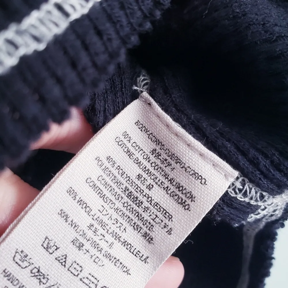 Free People Black Northern Lights Wool Blend Balloon Sleeve Pullover - Image 5