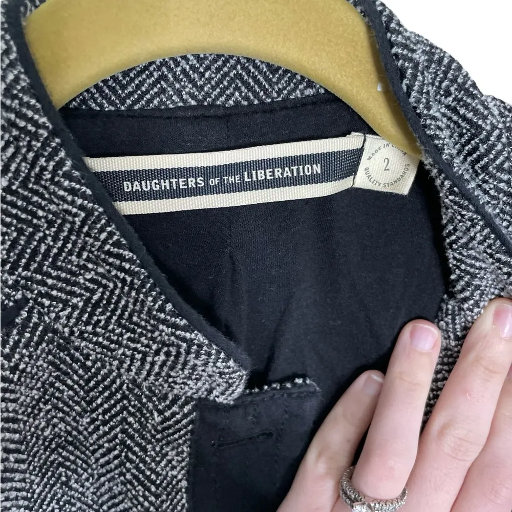 Anthropologie Daughters of the Liberation Black Gray Military Jacket 2 - Image 4