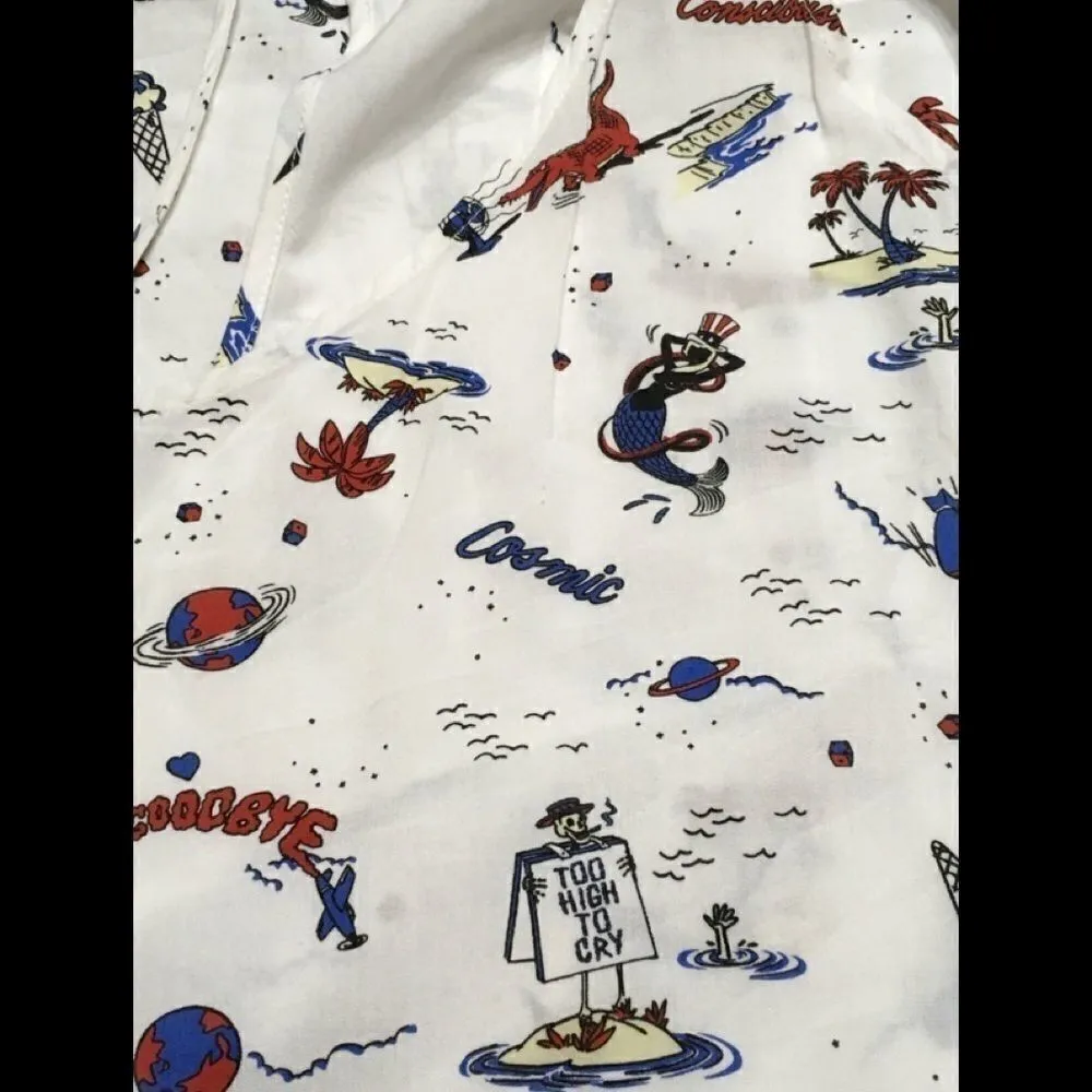 INSIGHT cosmic paradise dress/coverup. New Blue - Image 6