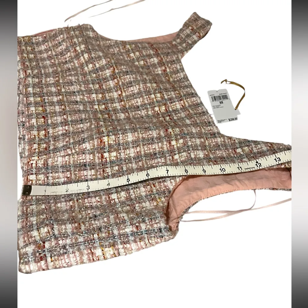 House of Harlowe 1960Tweed skirt set in Pixi Pearl Buttons New with tags Pink Size M - Image 3