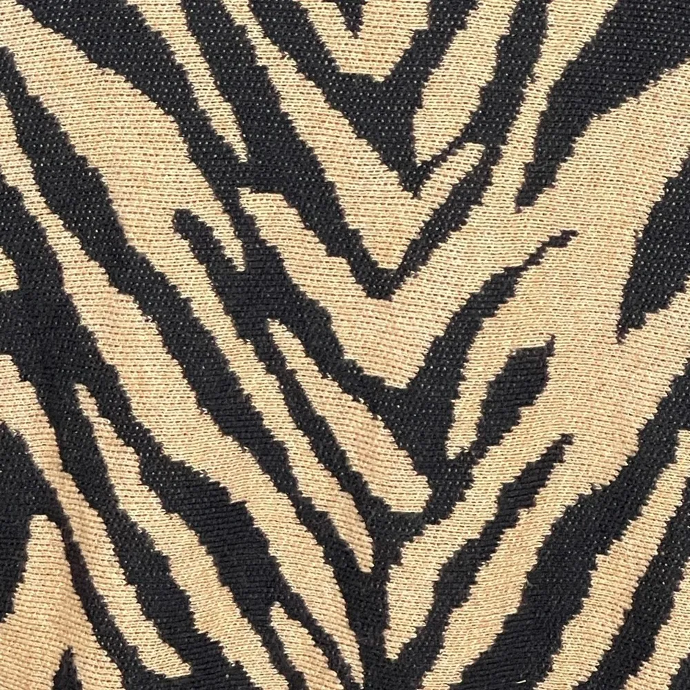 Cabi Pull Over Sweater Animal Print Black and Tan Size S - Image 8