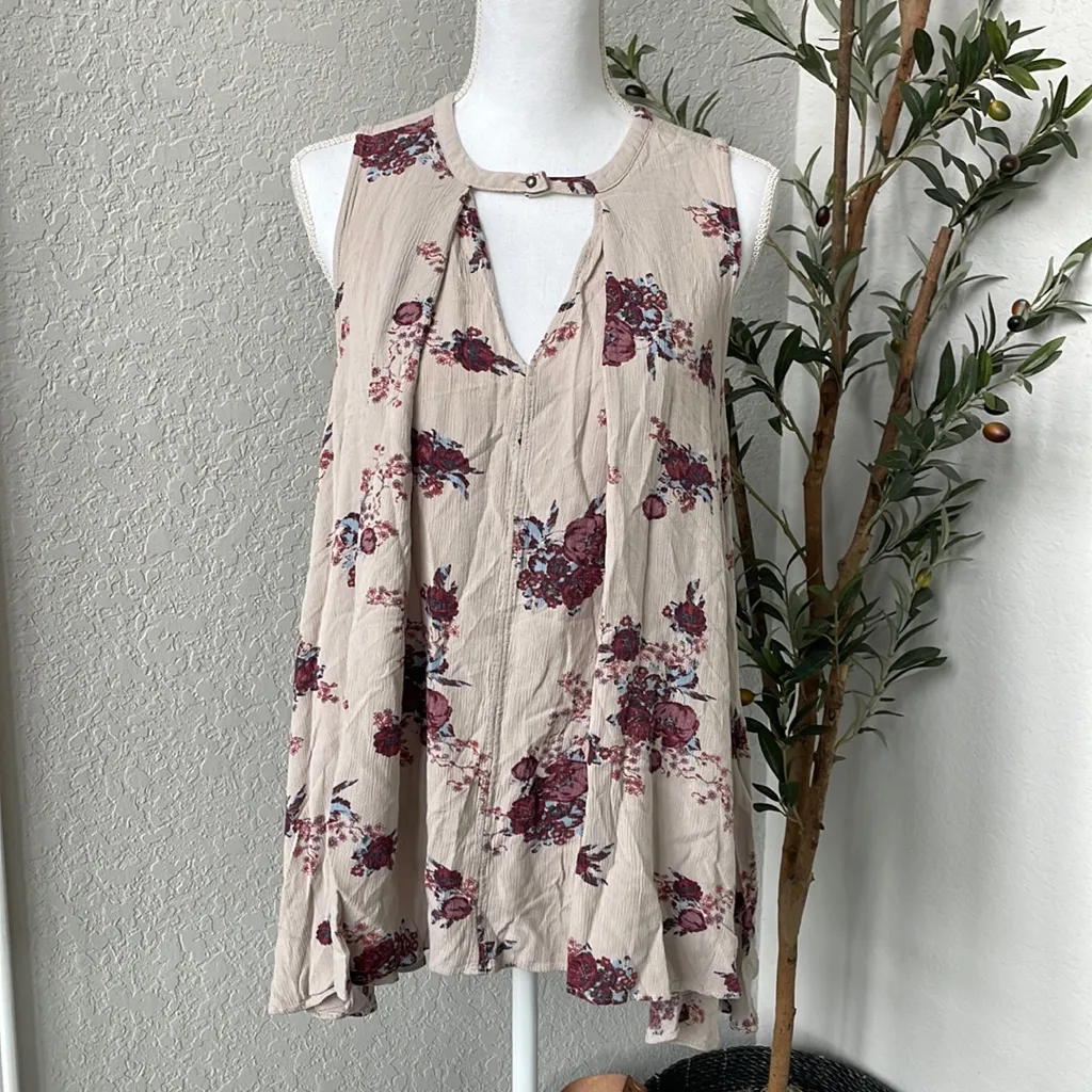 Free People Women’s Floral Bohemian Swing Micro Mini Dress/Tunic Size XS - Image 2