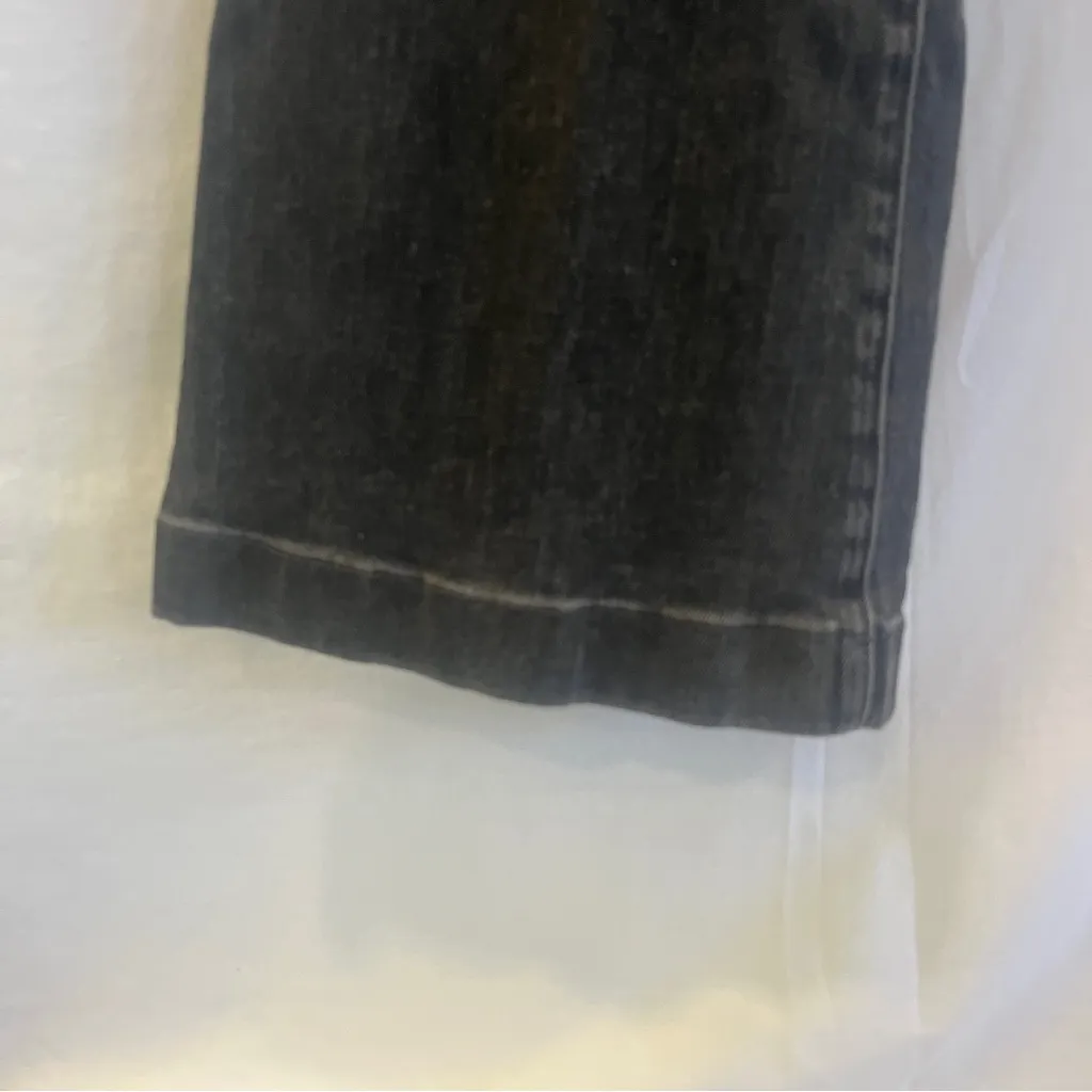 Michael Kors Selma Flare Black Jeans Womens Size 8 Buttonfly High Rise Festival - Image 2