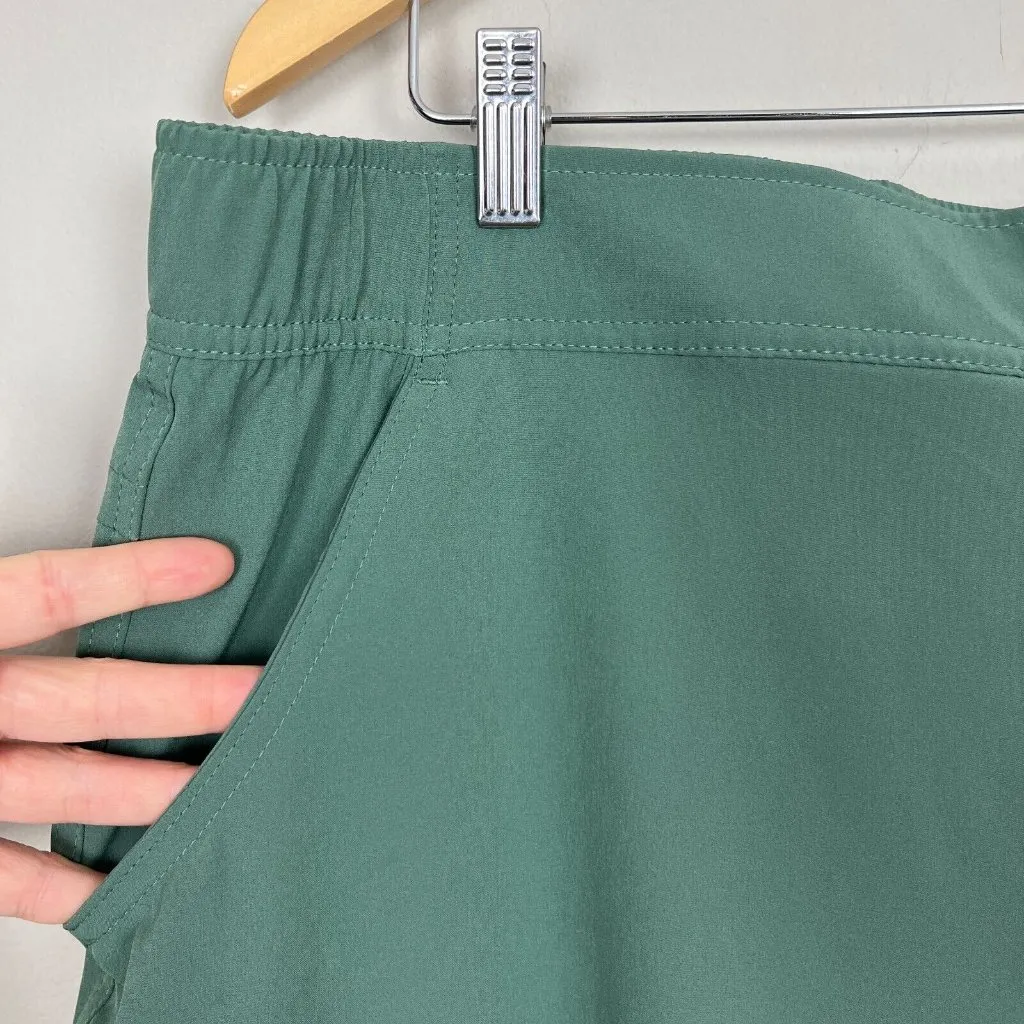 Eddie Bauer Pants Womens XL Green Ankle Traveler Elastic Waist‎ High Rise Casual - Image 8