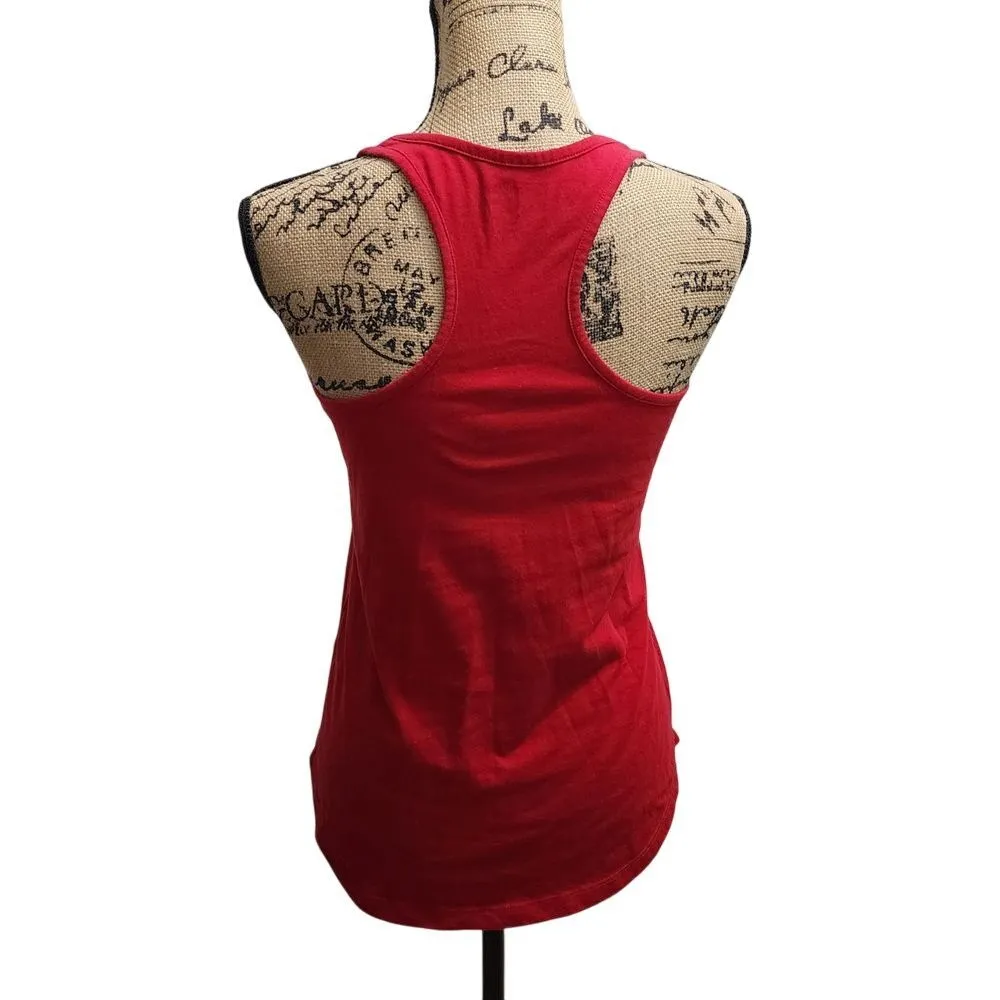 New Era‎ Red Racerback Athletic Tank Top Performance Workout Gym Basic Ladies P Size XS - Image 2