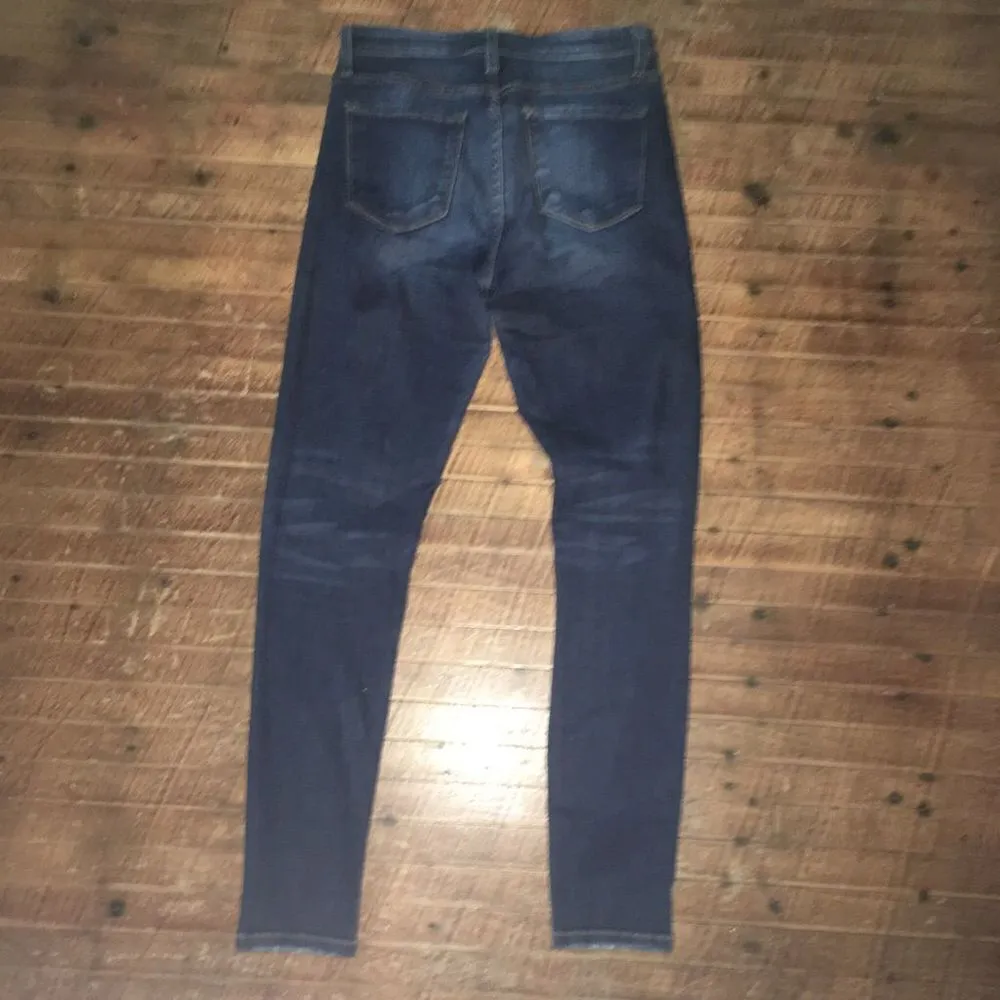 Bridge by Gly dark wash distressed high rise ankle skinny size 26 jeans - Image 4