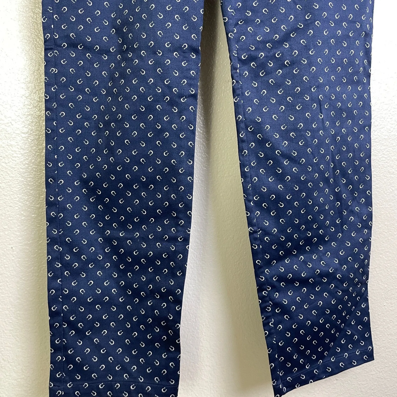Serena & Lily Nina Pants Womens Size 4 Blue Horseshoe Printed Chino Straight NWT - Image 4