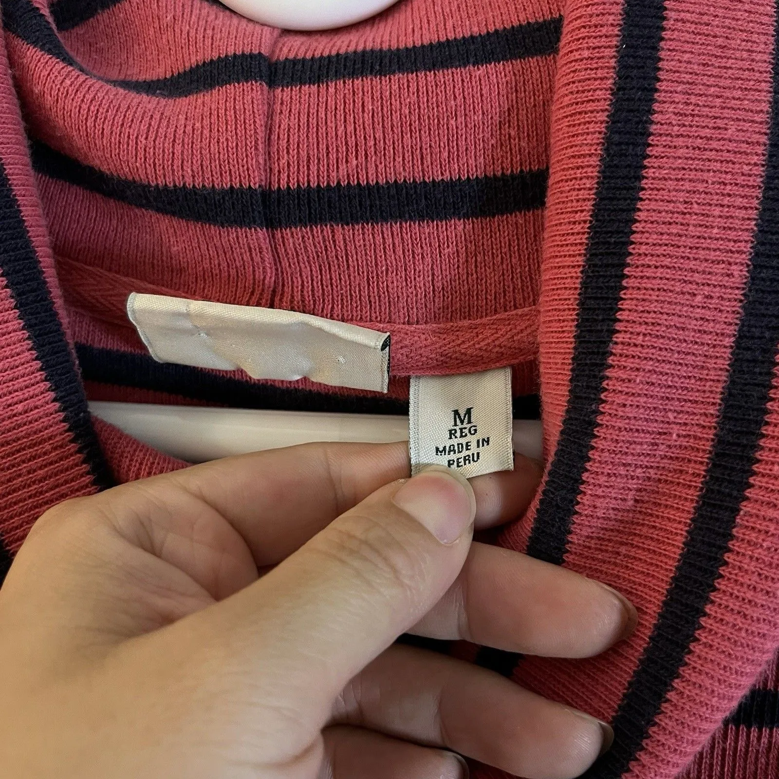 LL Bean Shirt Womens Medium Striped Turtleneck Long Sleeve Multicolor Stretch - Image 5