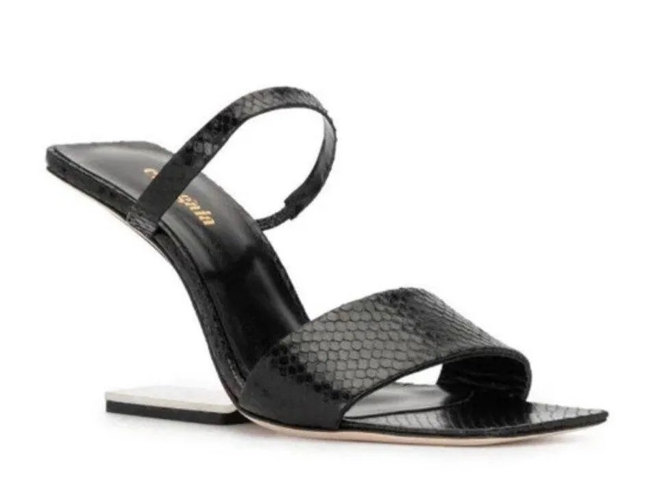 Cult Gaia BLACK Rene Cut-Out Heel Sandals, EU38 x Revolve New in Box +DustBag - Image 4