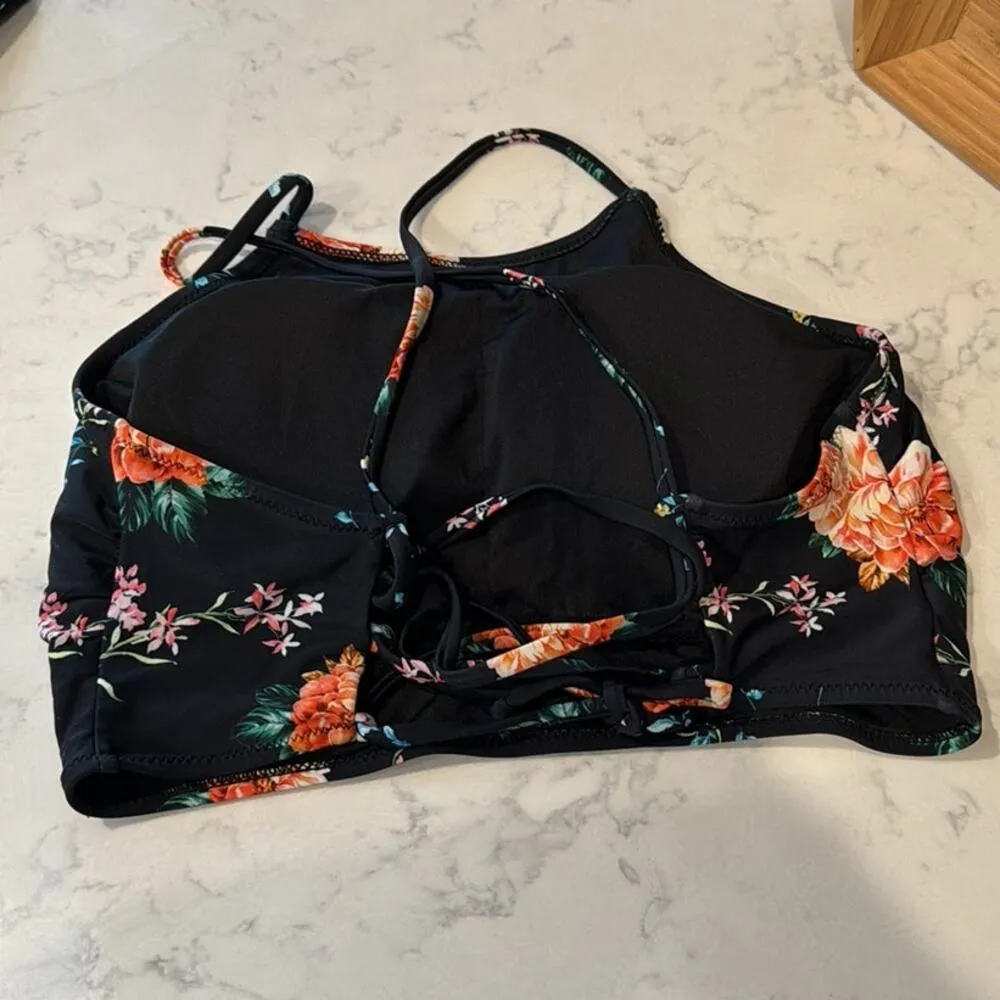 Cupshe Orange Blossom High-waisted Bikini summer vacation beach poolside size XL - Image 9