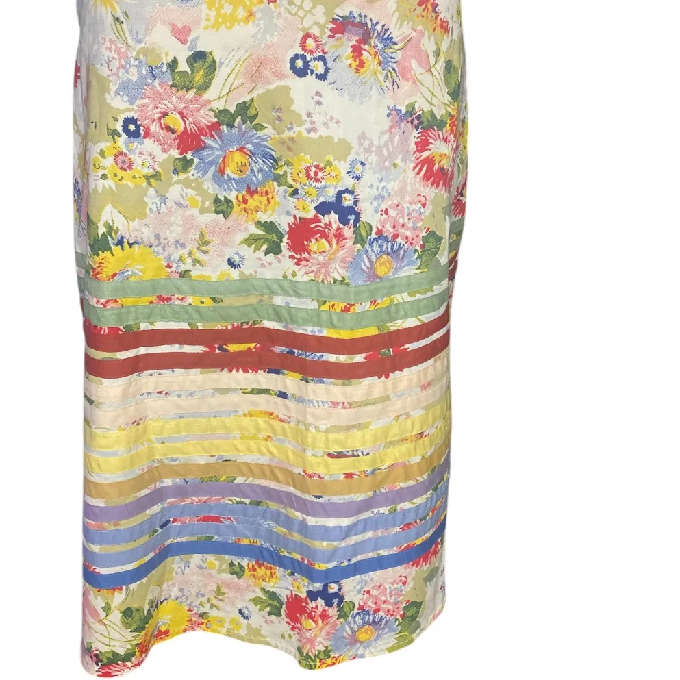 Odille Anthropologie Floral Print
Fringe Tiered Mini Skirt Size 2 - Image 3