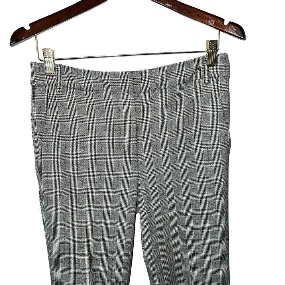 TIBI houndstooth plaid straight leg dress pants - Image 2
