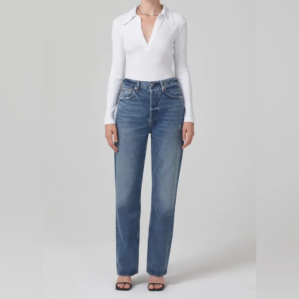 Citizens of Humanity Eva Relaxed Baggy Jeans in Distressed Blue 31 - Image 2