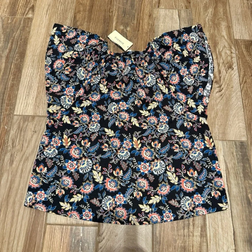 Roan + Ryan Fiona Paisley Ruffle Blouse Top Blue Size M - Image 4