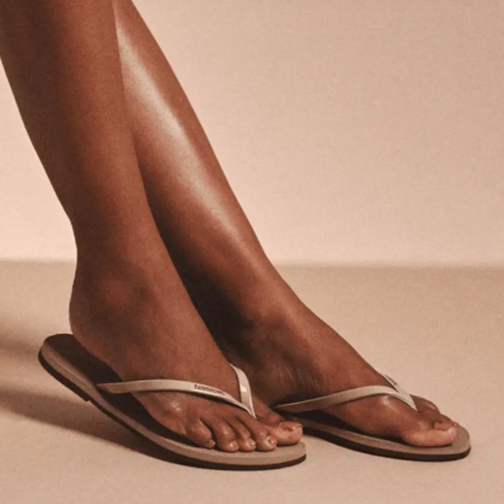 Havianas You Metallic Nude Flip Flop Thong Size 41/42 (11-12) NWOB - Image 2